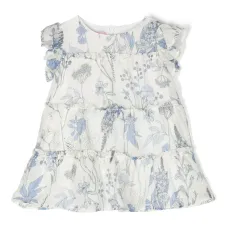 Платье с оборками и цветочным принтом