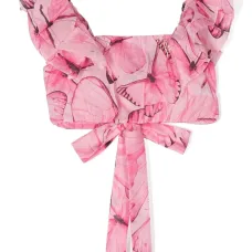 Укороченная блузка с принтом