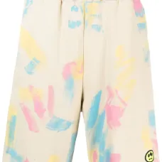 Шорты с принтом тай-дай и логотипом