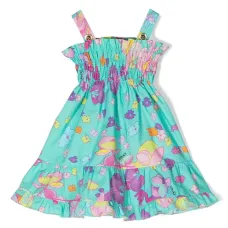 Платье без рукавов с цветочным принтом