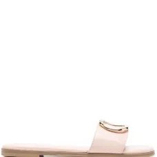 Шлепанцы с квадратным носком и логотипом Шлепанцы с квадратным носком и логотипом