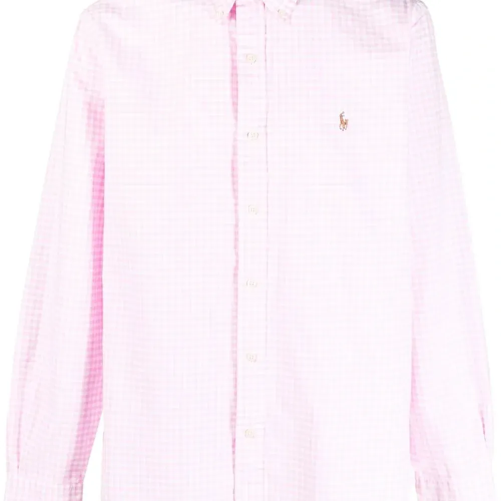 Клетчатая рубашка с вышитым логотипом