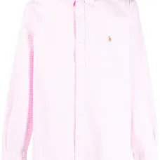 Клетчатая рубашка с вышитым логотипом