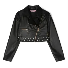 Байкерская куртка с вышитым логотипом