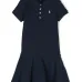 Платье с воротником поло и короткими рукавами