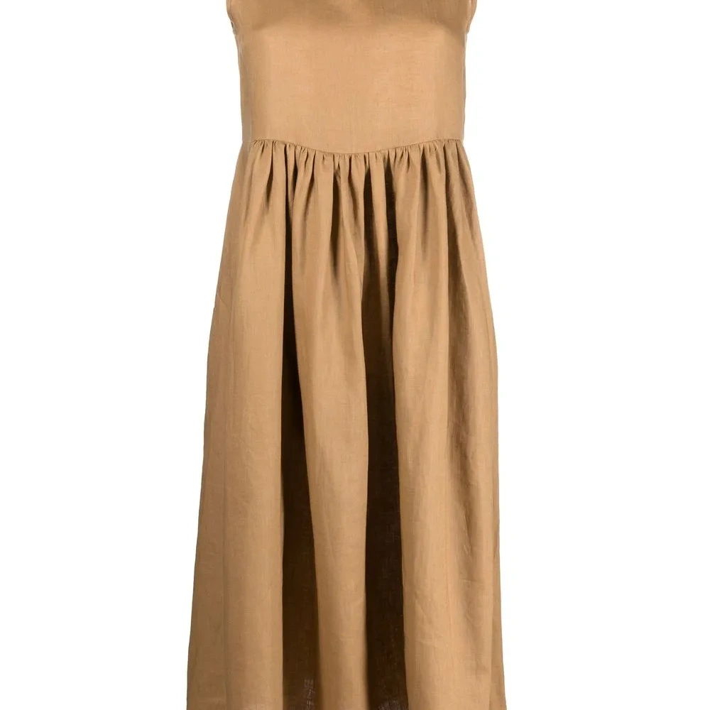 Платье миди без рукавов