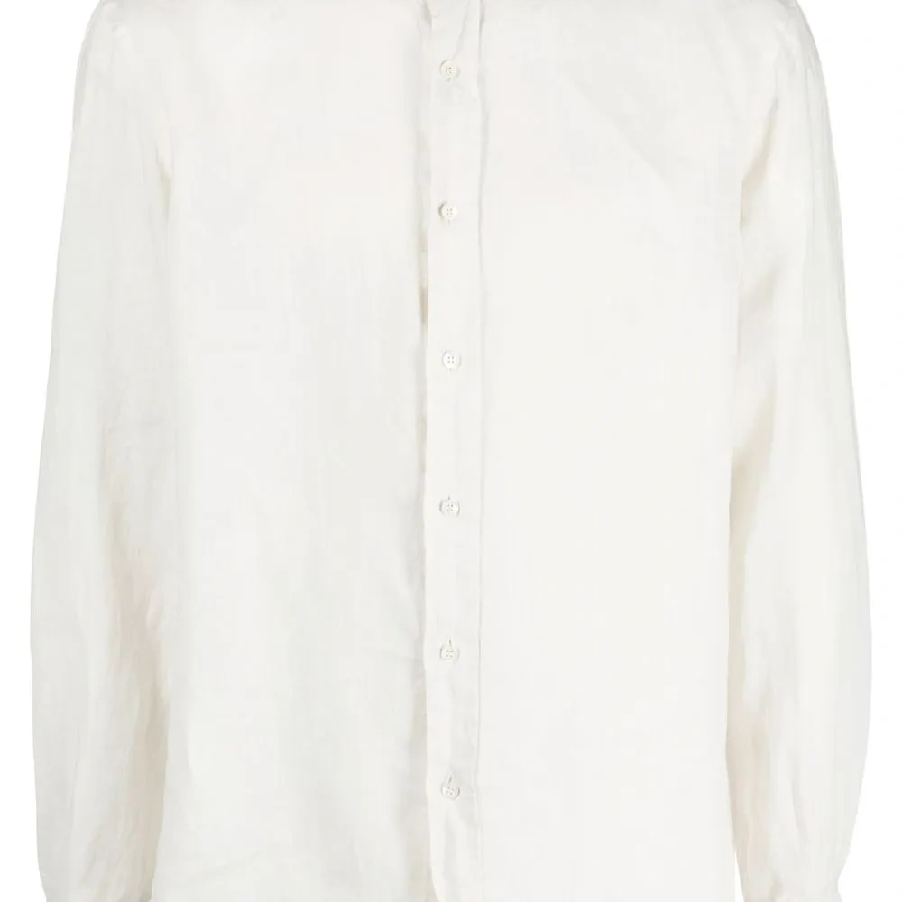 Льняная рубашка с длинными рукавами