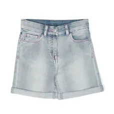 Джинсовые шорты с вышитым логотипом Джинсовые шорты с вышитым логотипом