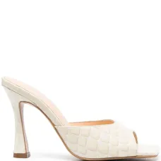 Мюли с тиснением под кожу крокодила