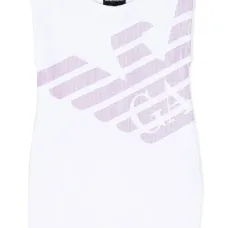 Платье без рукавов с графичным принтом