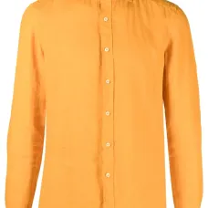 Льняная рубашка с длинными рукавами