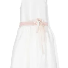 Платье из тюля с цветочной аппликацией