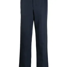 Льняные брюки прямого кроя