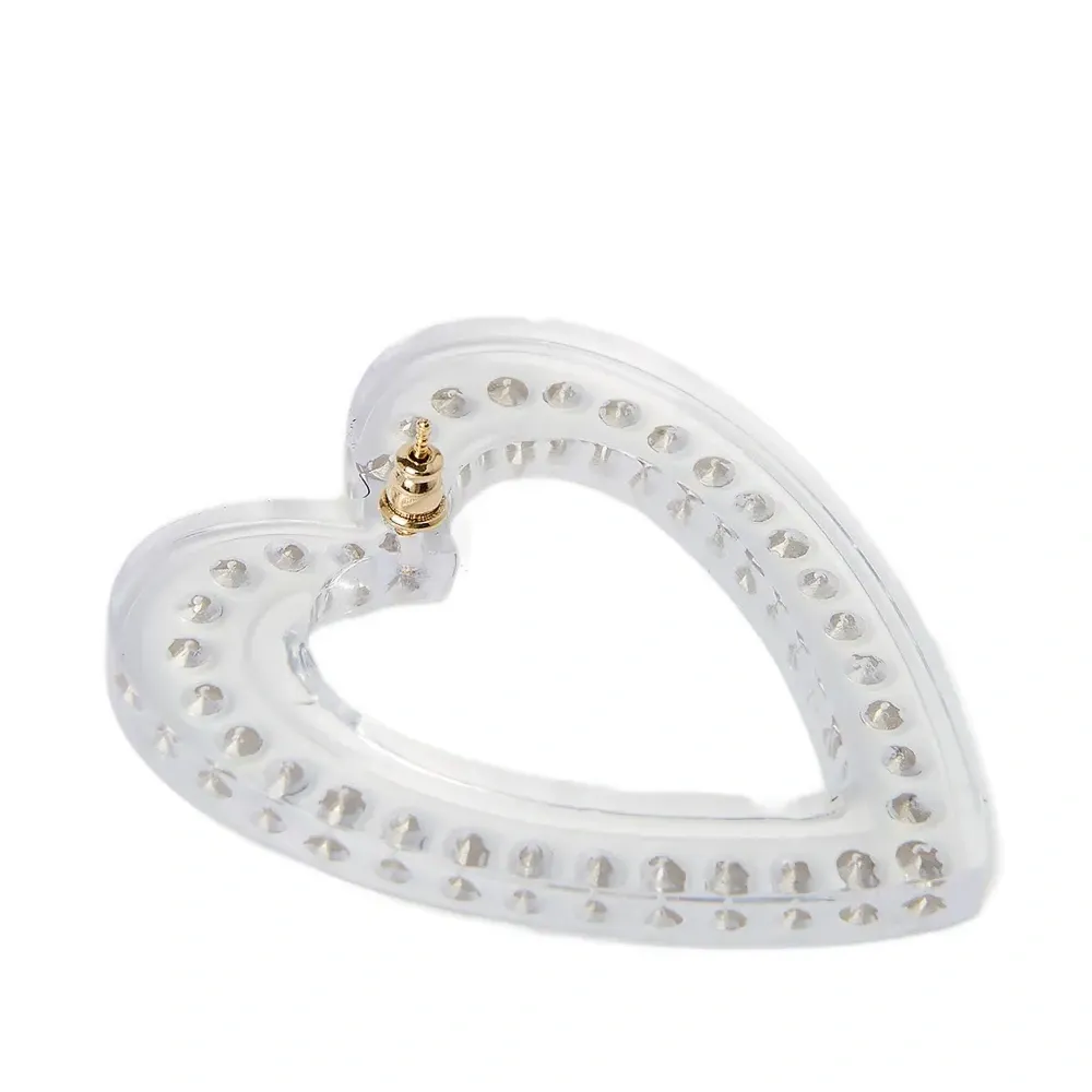 Серьги в форме сердец