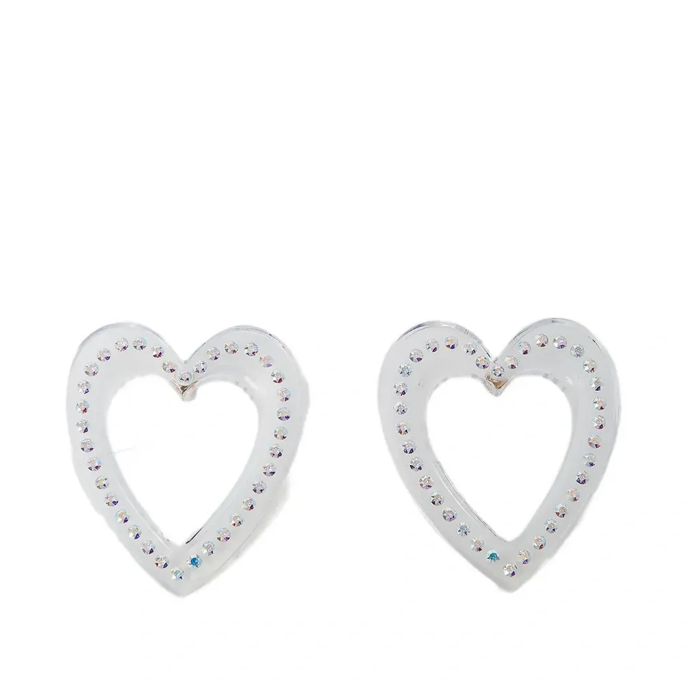 Серьги в форме сердец