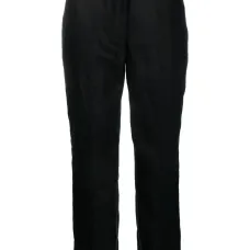 Укороченные льняные брюки