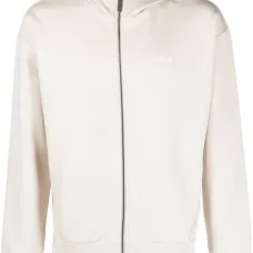 Худи на молнии с нашивкой-логотипом