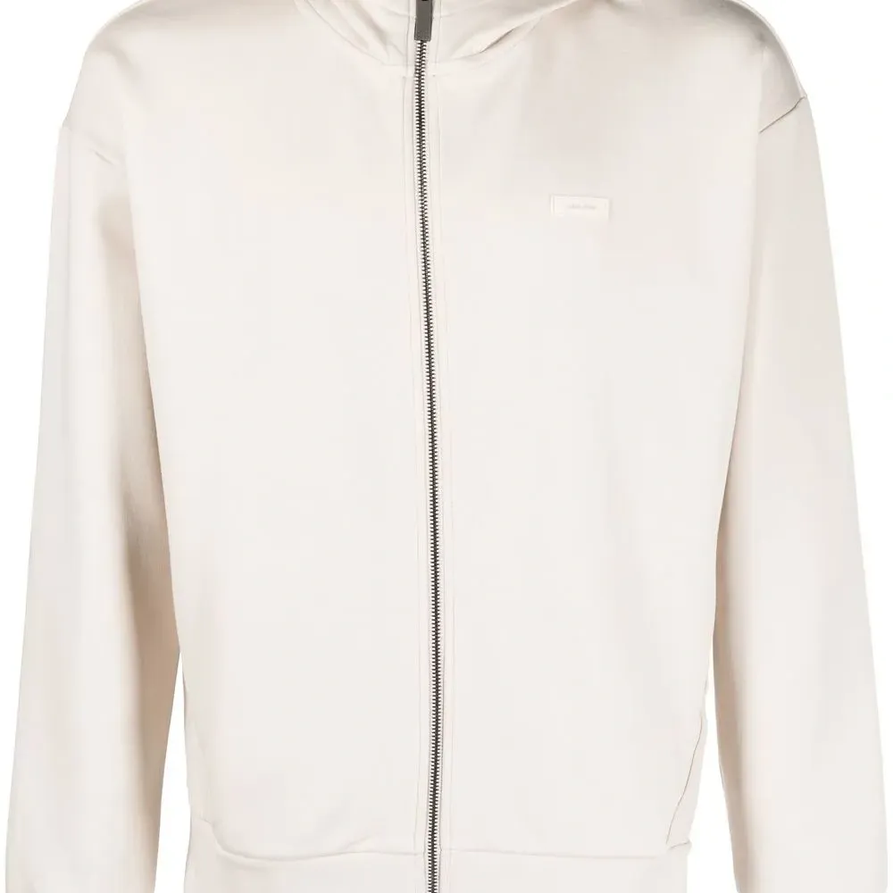 Худи на молнии с нашивкой-логотипом