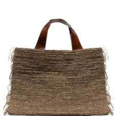 Плетеная сумка-тоут Onja с бахромой