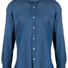 Джинсовая рубашка узкого кроя