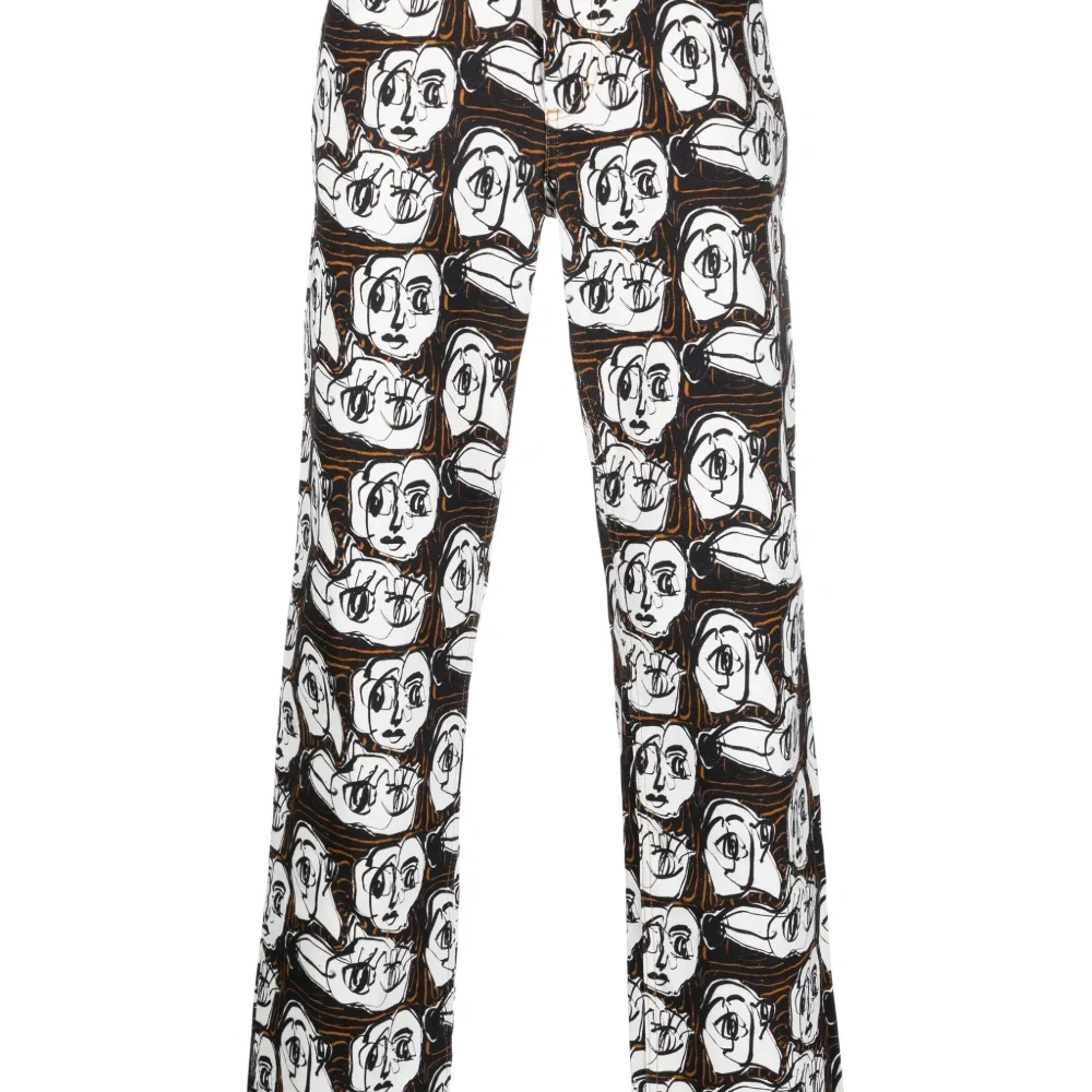 Брюки с графичным принтом