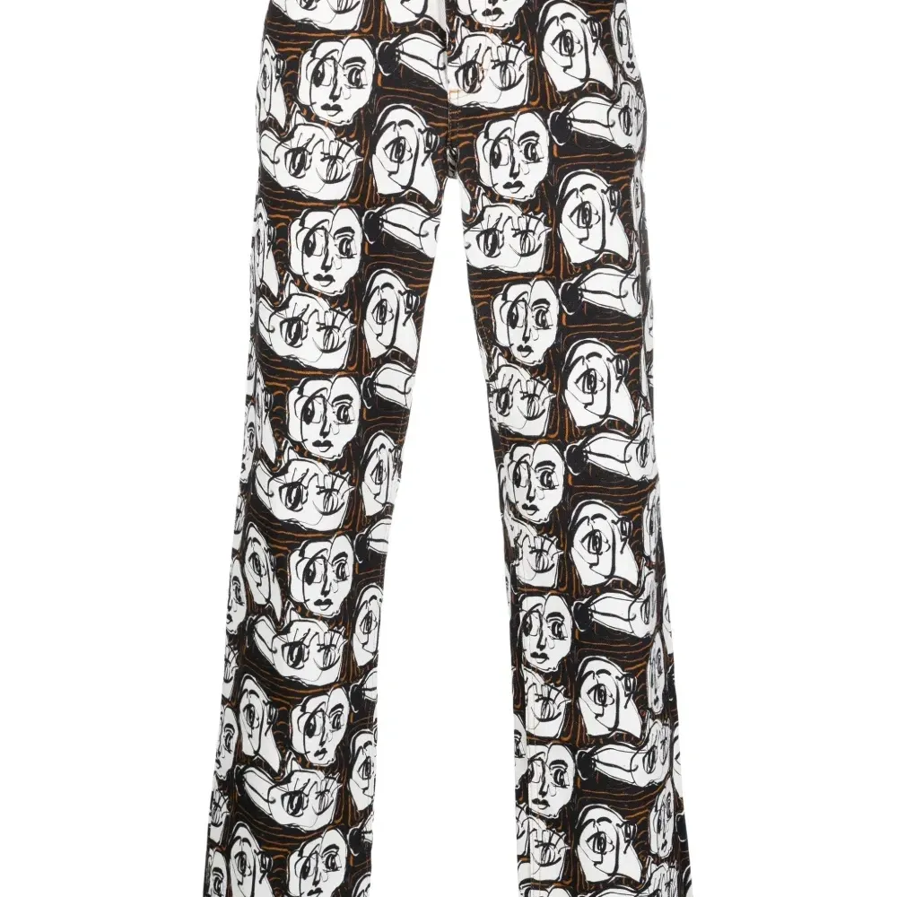 Брюки с графичным принтом