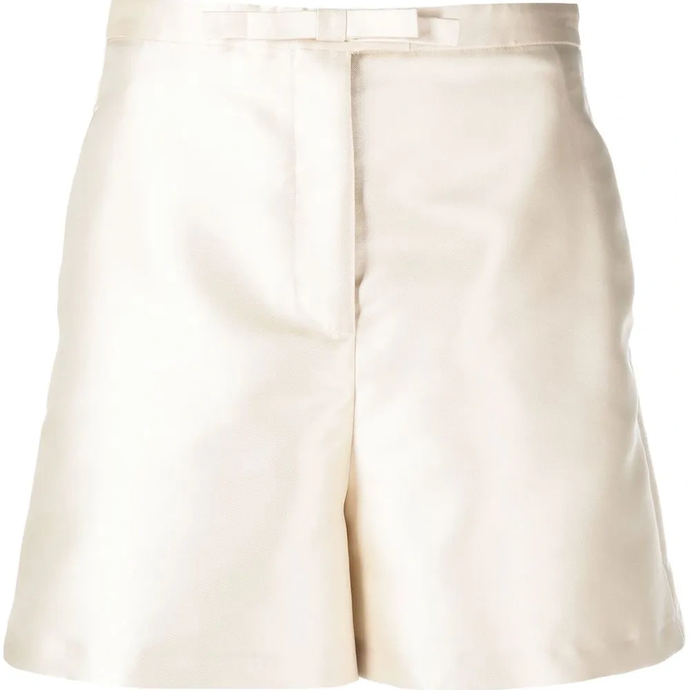 Атласные шорты строгого кроя