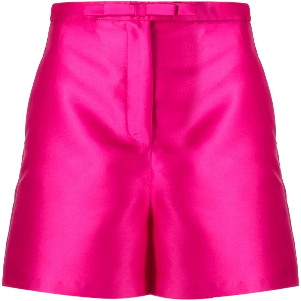 Атласные шорты строгого кроя