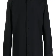 Платье-рубашка со срезанным воротником