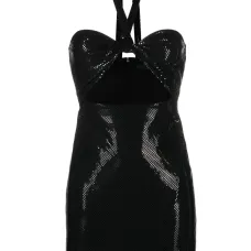 Платье мини с вырезом халтер Платье мини с вырезом халтер