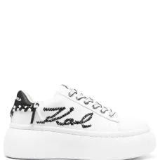 Кеды на платформе с вышитым логотипом