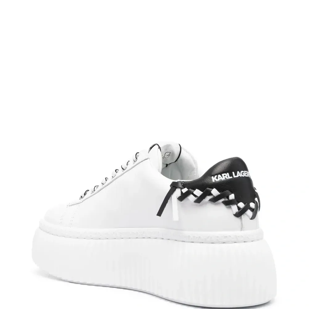 Кеды на платформе с вышитым логотипом