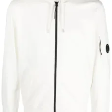 Худи на молнии с декором Lens