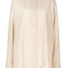 Рубашка в полоску с эффектом металлик