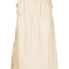 Юбка миди прямого кроя со сборками