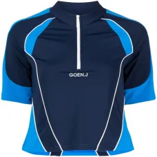 Куртка в стиле колор-блок с вышитым логотипом