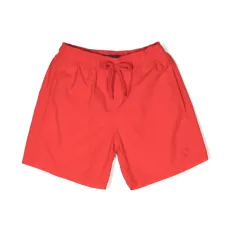 Плавки-шорты с кулиской и вышитым логотипом Плавки-шорты с кулиской и вышитым логотипом