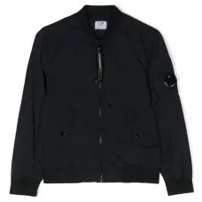 Бомбер на молнии с нашивкой-логотипом