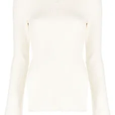 Джемпер в рубчик с открытой спиной