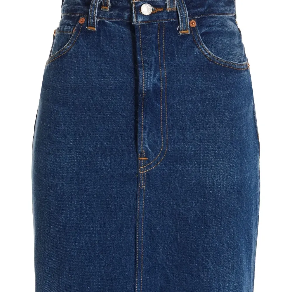 Джинсовая юбка с завышенной талией Джинсовая юбка с завышенной талией