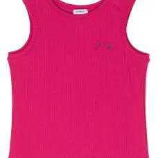 Топ в рубчик с вышитым логотипом