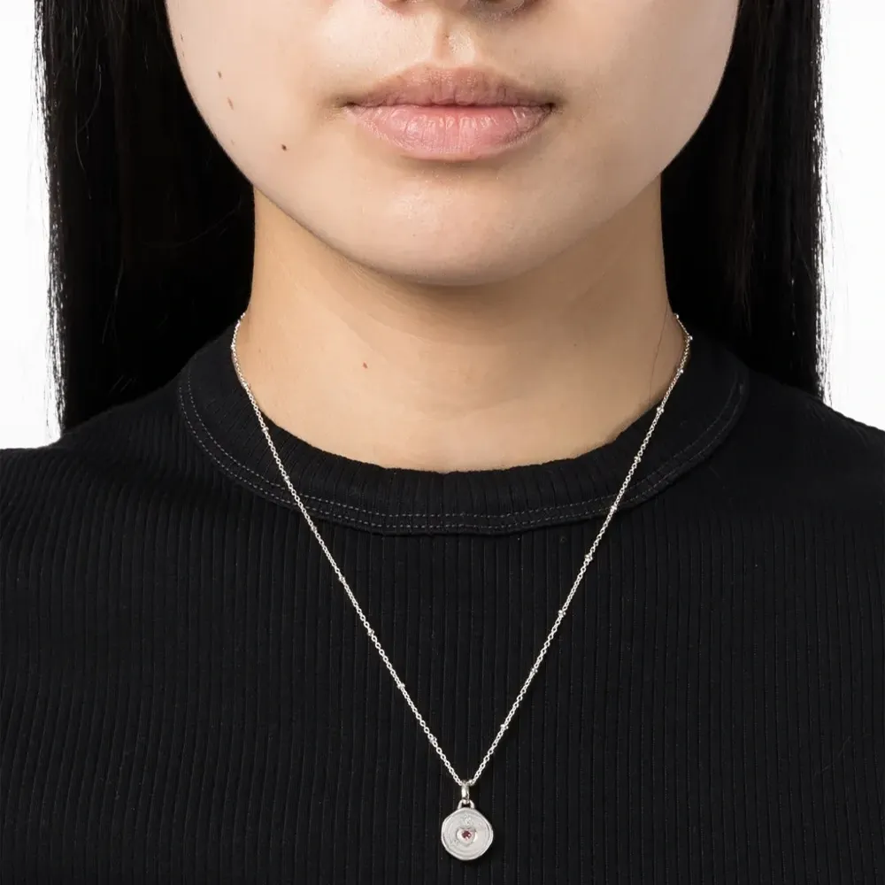 Серебряное колье Flaming Heart Talisman