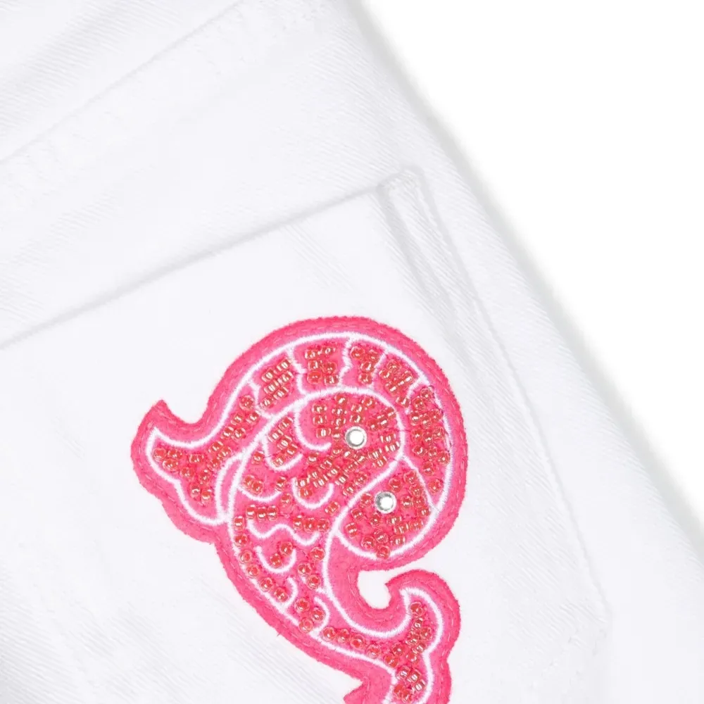 Брюки с нашивкой-логотипом