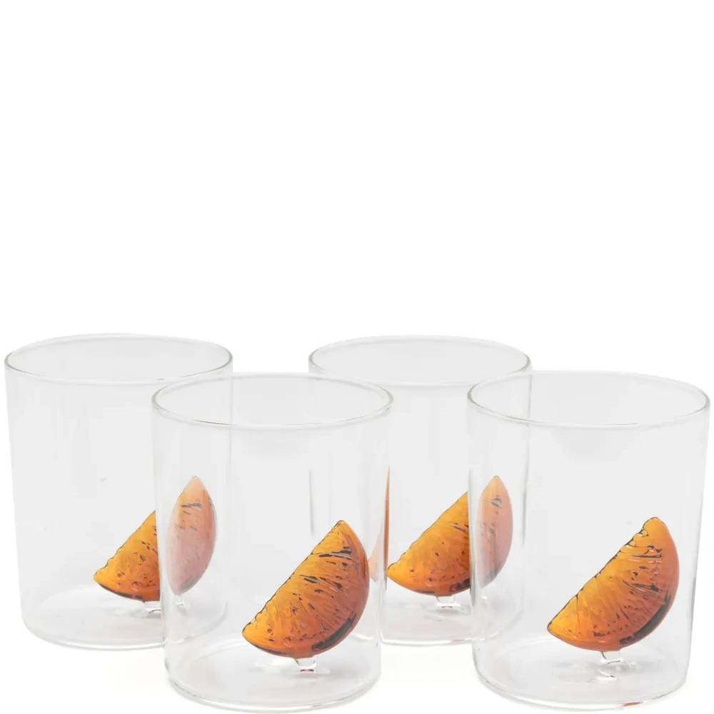 Набор из четырех стаканов с принтом