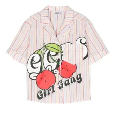 Рубашка в полоску с графичным принтом Рубашка в полоску с графичным принтом