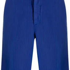 Льняные шорты-бермуды в полоску