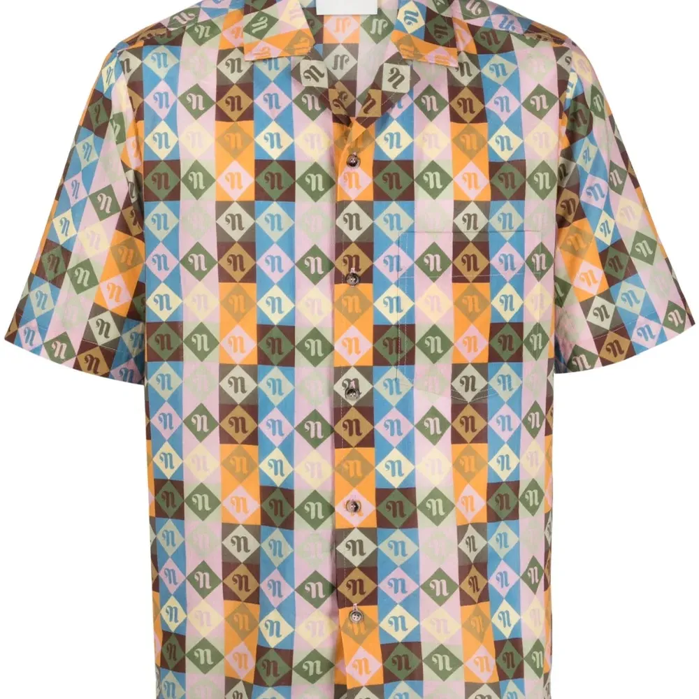 Рубашка в клетку Bodil Diamond Check с короткими рукавами