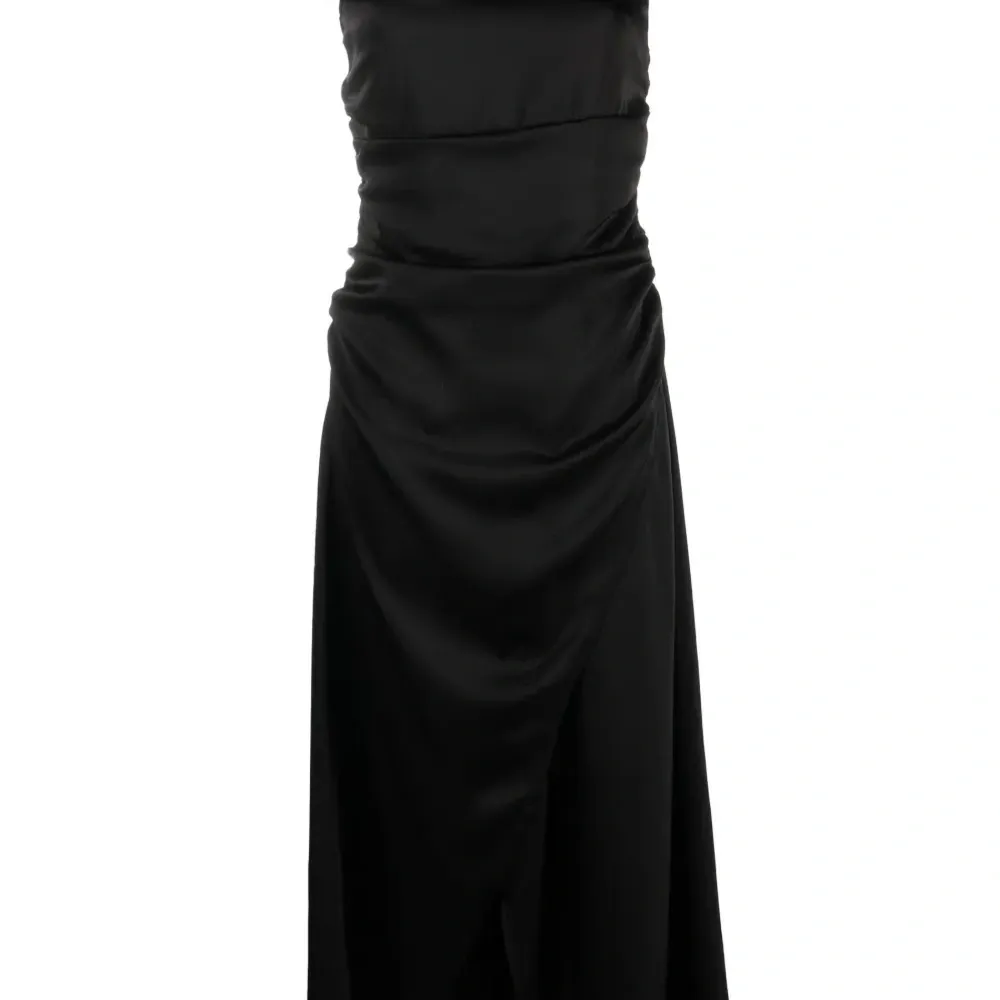 Платье с сатиновым блеском и драпировкой Платье с сатиновым блеском и драпировкой