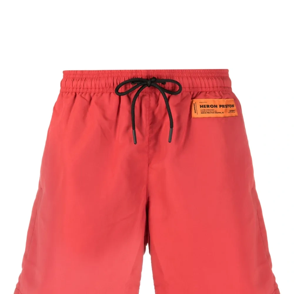 Плавки-шорты с кулиской и нашивкой-логотипом