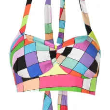 Укороченный топ с геометричным принтом